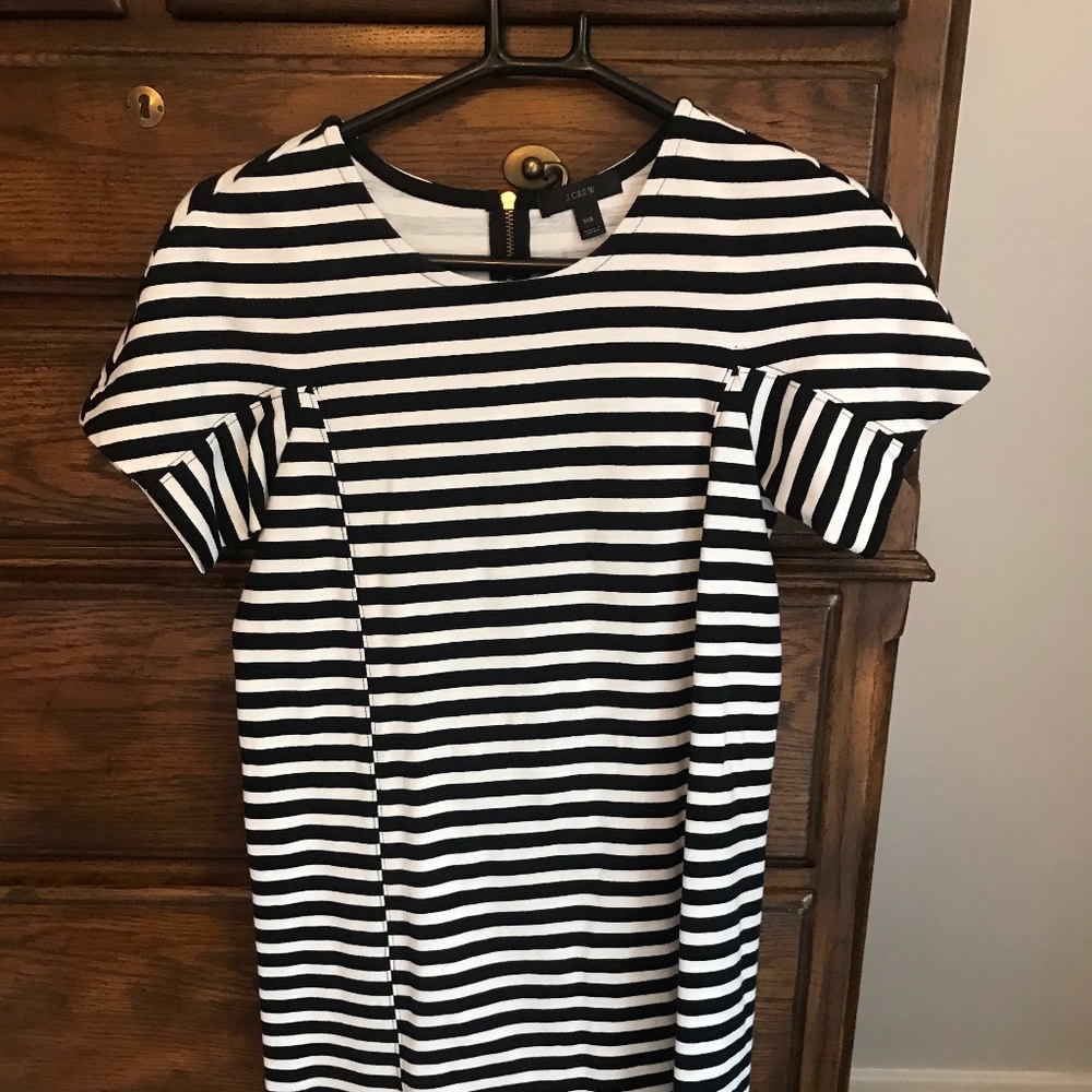 Black and white stripped dress